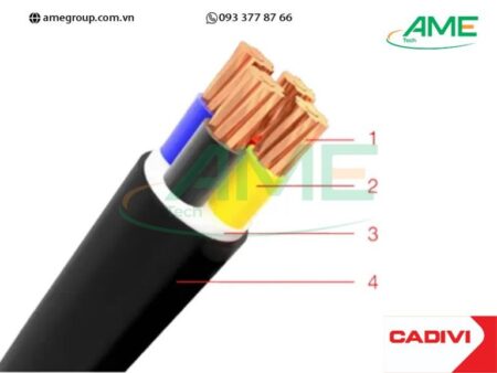 Cáp hạ thế CVV CADIVI 4×16-0.6/1kV