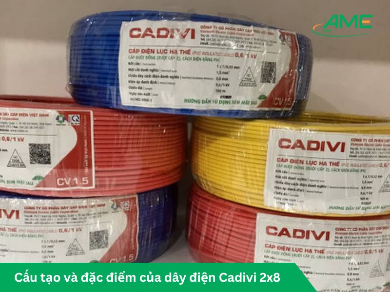 cấu tạo và đặc điểm dây điện Cadivi 2×8