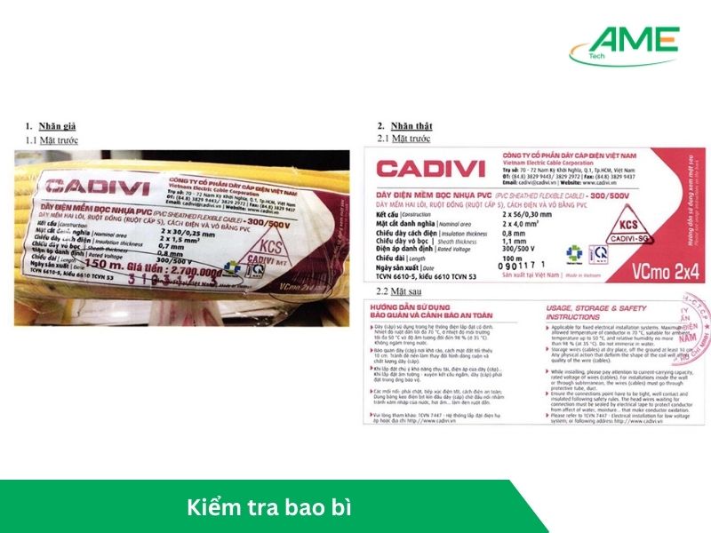Lưu ý khi mua dây điện Cadivi 60