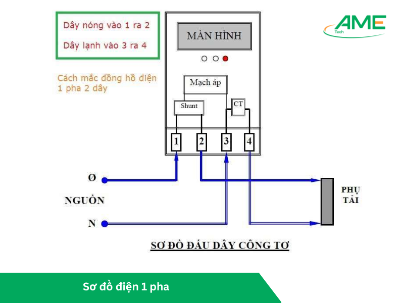 Sơ đồ điện 1 pha