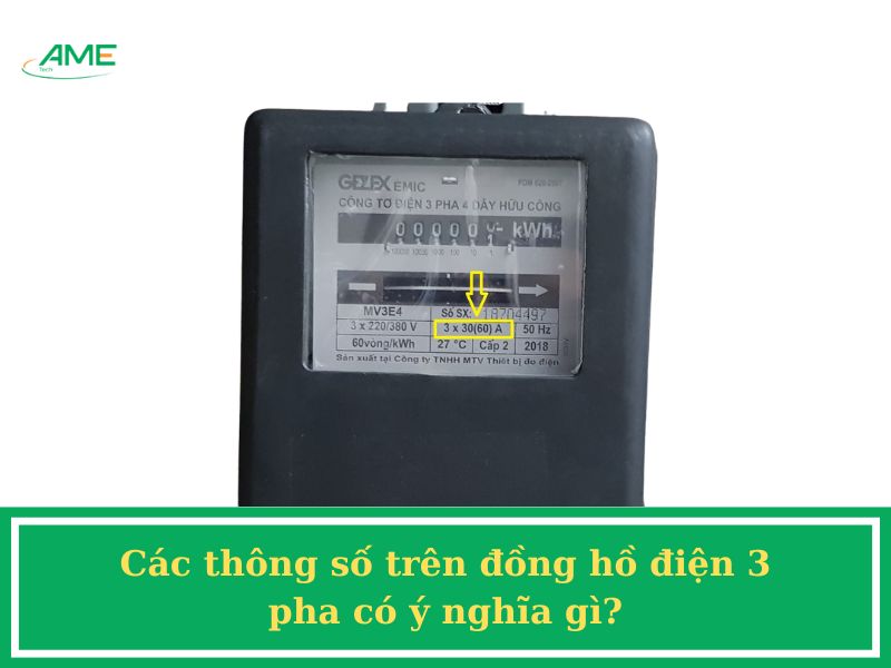 Các thông số trên đồng hồ điện 3 pha có ý nghĩa gì