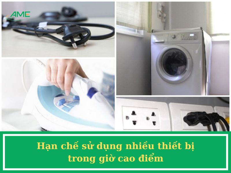 Hạn chế sử dụng nhiều thiết bị trong giờ cao điểm