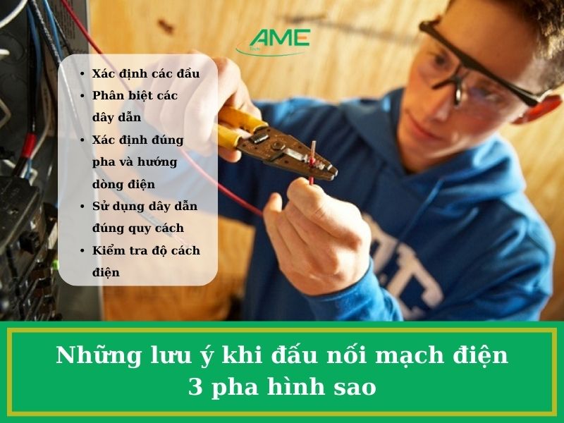 Những lưu ý khi đấu nối mạch điện 3 pha hình sao