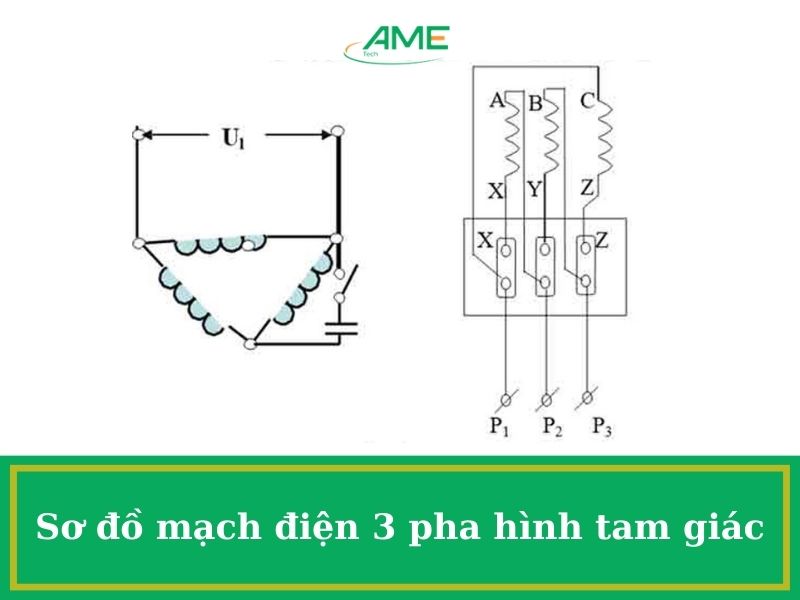 Sơ đồ mạch điện 3 pha hình tam giác