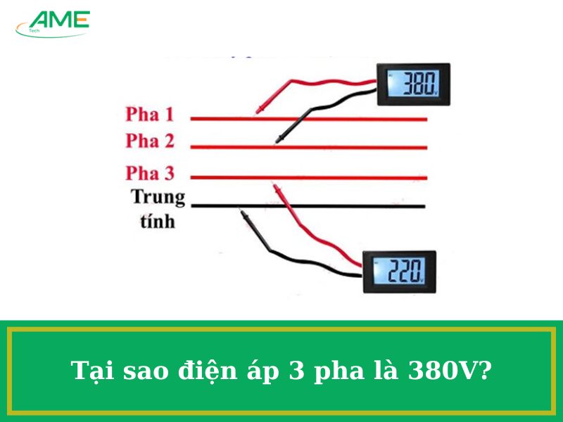 Tại sao điện áp 3 pha là 380v