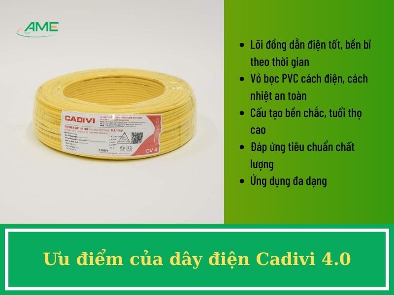 Ưu điểm của dây điện Cadivi 4.0
