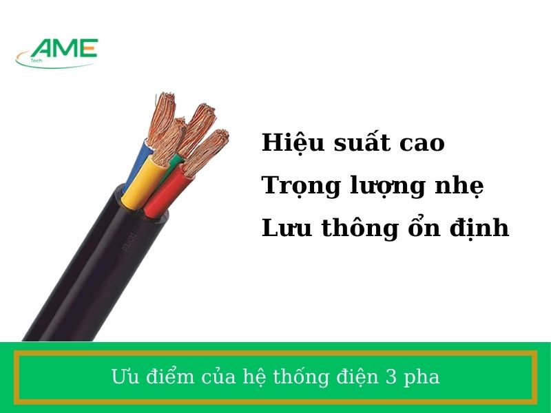 Ưu điểm của hệ thống điện 3 pha