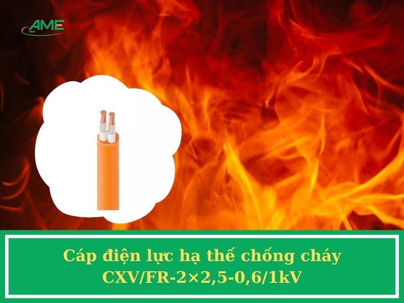 Cáp điện lực hạ thế chống cháy CXV_FR-2×2,5-0,6_1kV