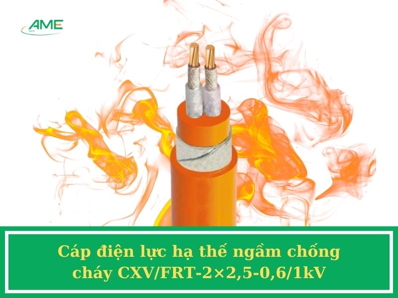Cáp điện lực hạ thế ngầm chống cháy CXV_FRT-2×2,5-0,6_1kV
