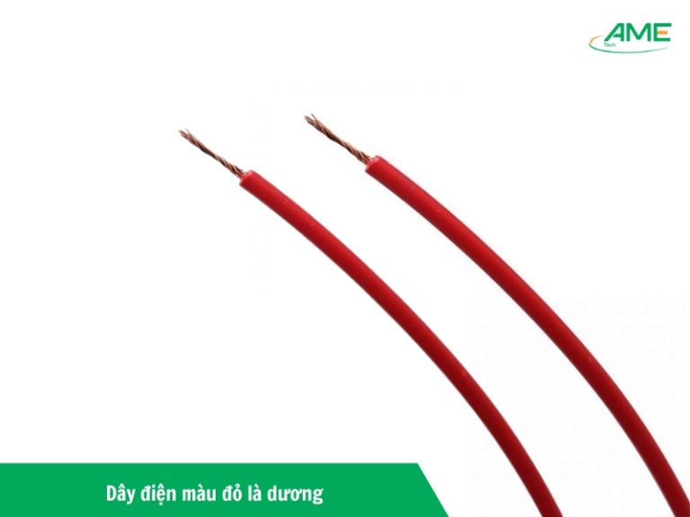 dây điện màu đỏ là dương