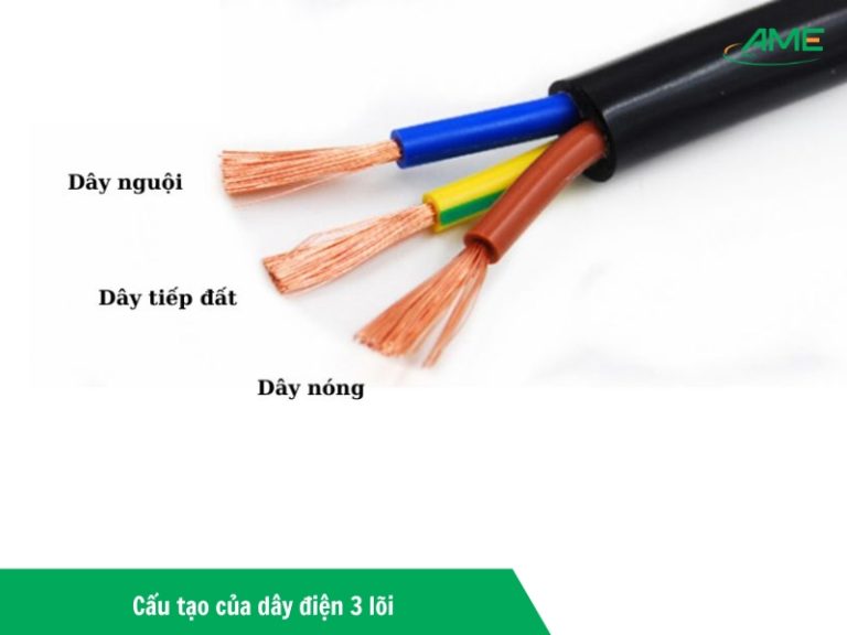 Cấu tạo của dây điện 3 lõi