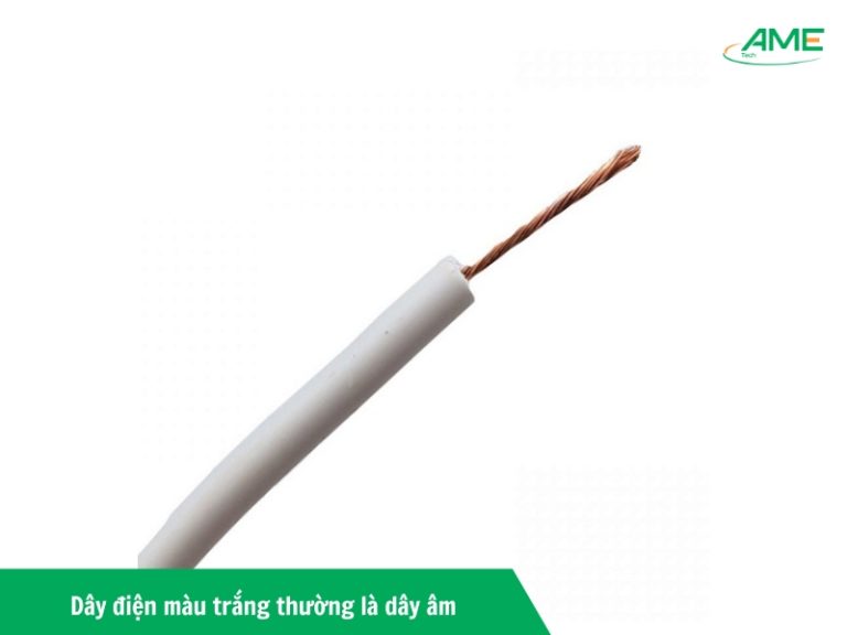 dây điện màu trắng là dây âm