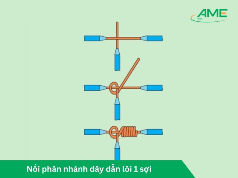 nối phân nhánh dây dẫn lõi 1 sợi