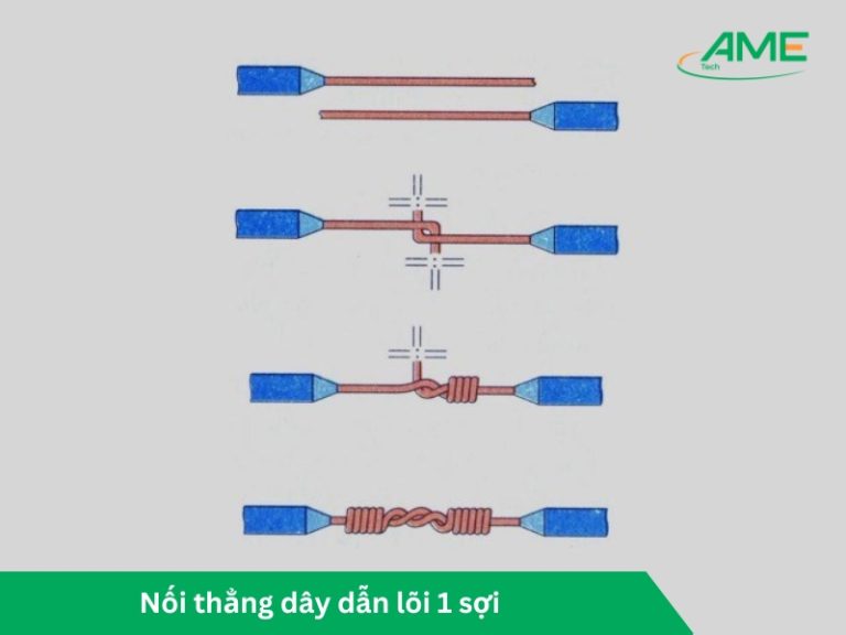 nối thẳng dây đẫn lõi 1 sợi