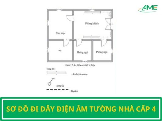 sơ đồ đi dây điện âm tường nhà cấp 4
