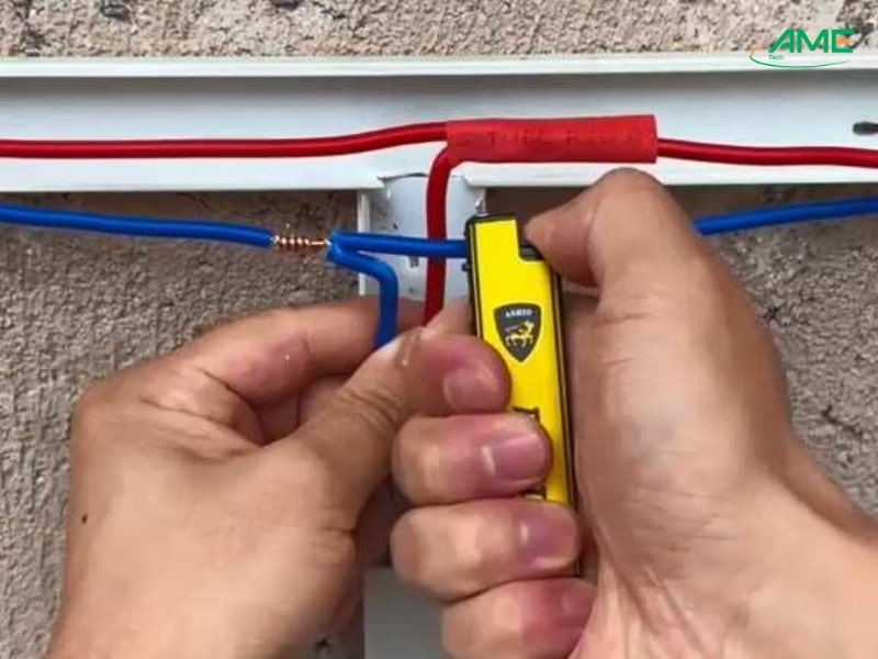 Cách nối dây điện chữ T 4