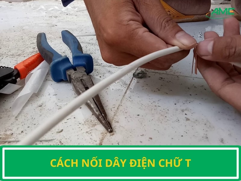 Cách nối dây điện chữ T