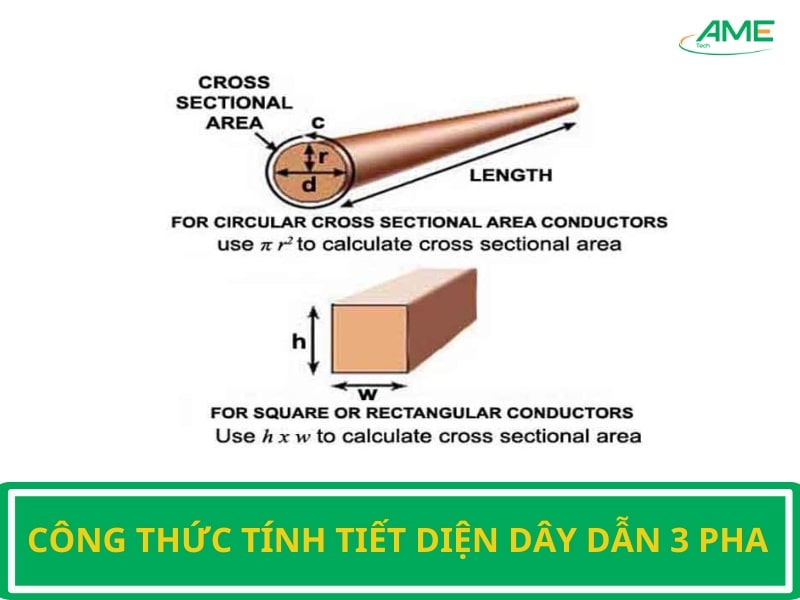 công thức tính tiết diện dây dẫn 3 pha