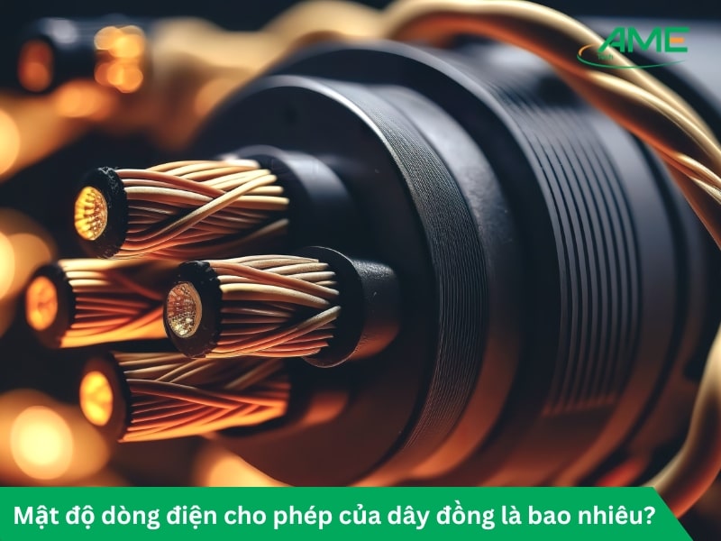 Mật độ dòng điện cho phép của dây đồng là bao nhiêu?
