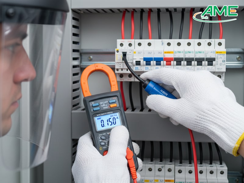 Xử lý Aptomat không bật lên được bằng ampe kìm