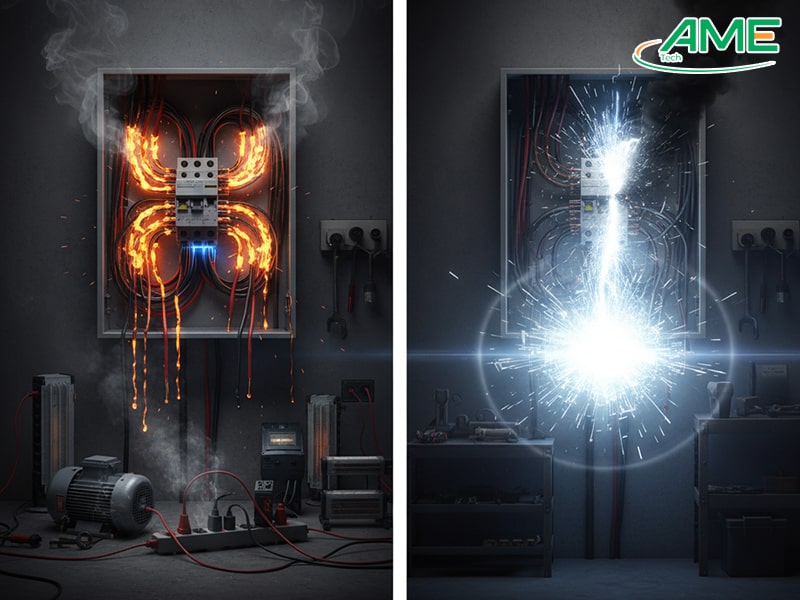 Phân biệt Quá tải điện và Ngắn mạch (Chập điện)