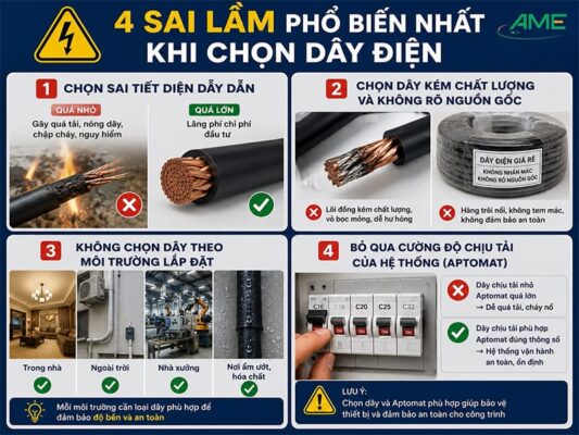 Những sai lầm khi chọn dây điện? - Ame Group
