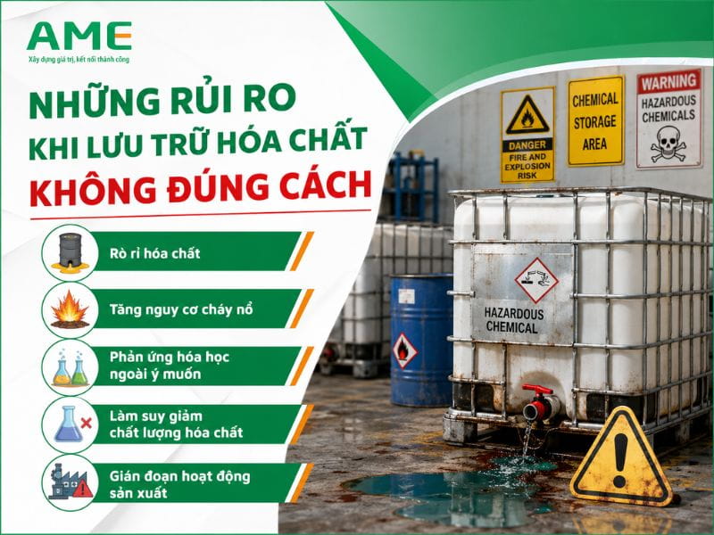 Hệ thống lưu trữ hóa chất trong nhà máy sản xuất cáp điện 